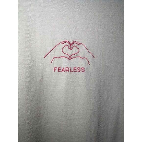 Taylor Swift Fearless Comfort Colors Cream Cropped T-Shirt Size Large Swiftie - Picture 3 of 6